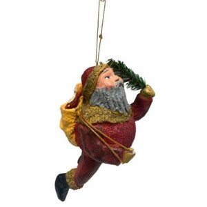 David Decamp- 1998 4" Flying Santa with Gift/Tree Ornament